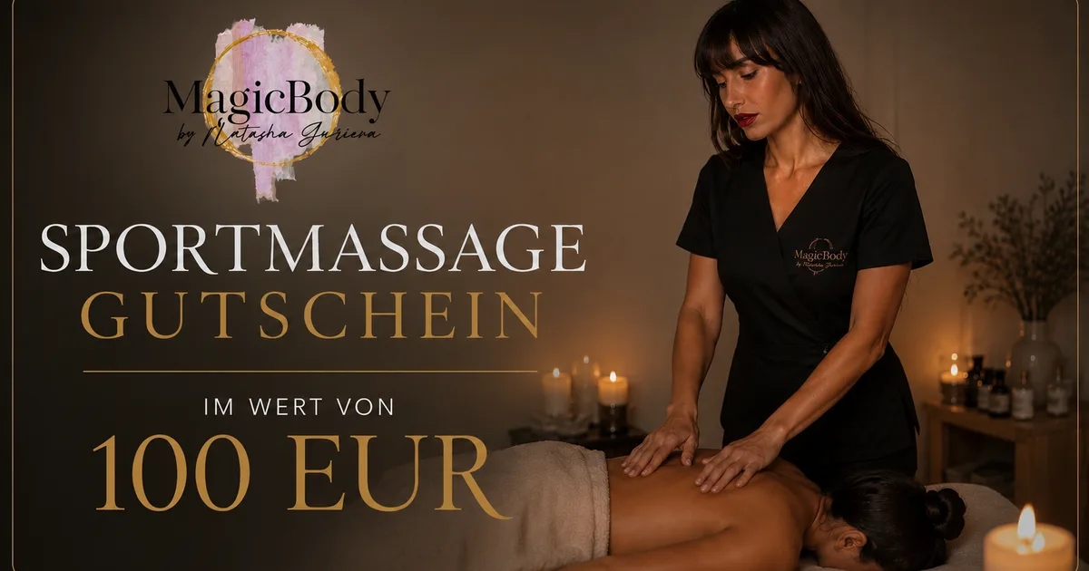 MagicBody sports massage — masseuse treating a back by candlelight